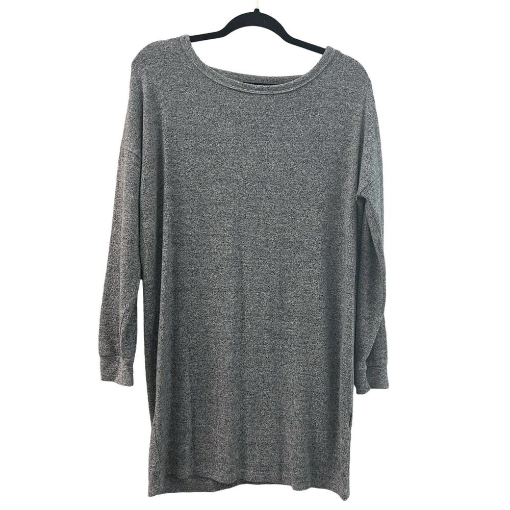 Billabong Sweater Women’s Medium Heather Gray Open Back Stretch Casual Tunic
